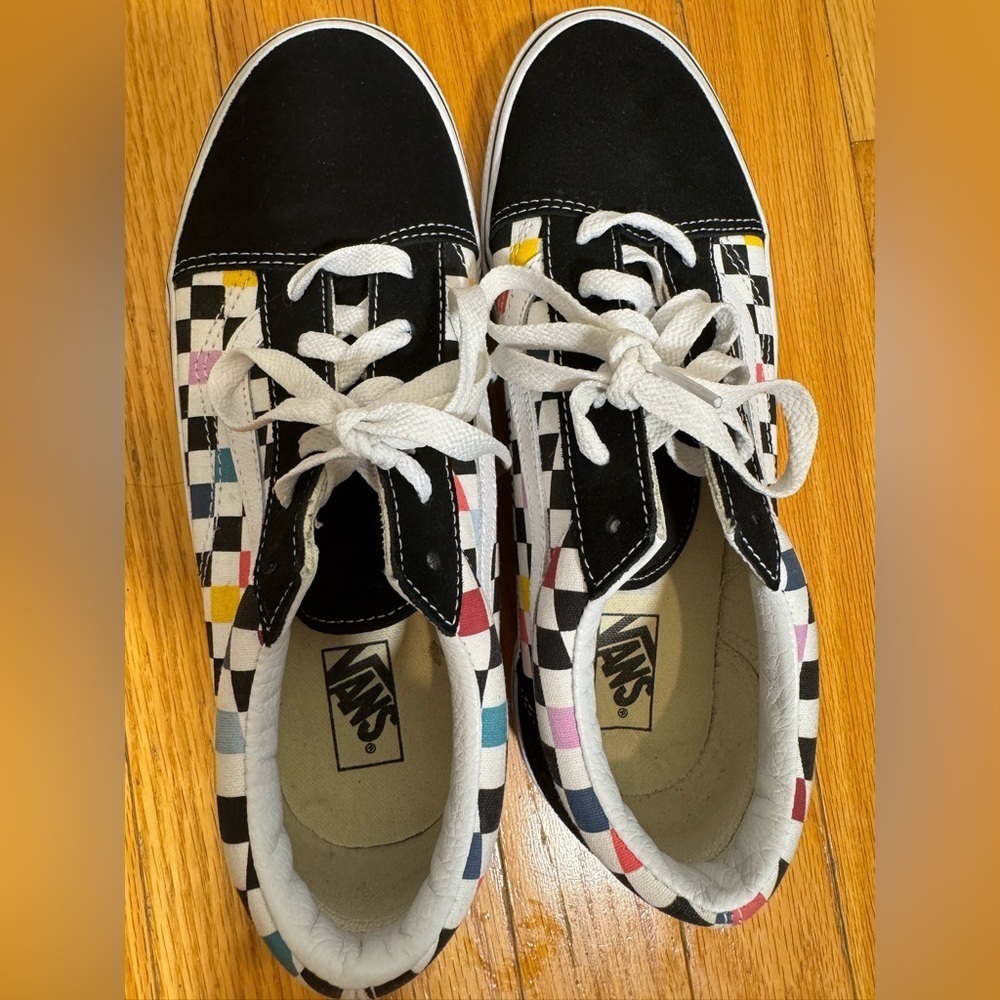 Vans Kids Black and White Old Skool ‘Party Checker’ Sneakers Size 6.5 - Picture 11 of 11
